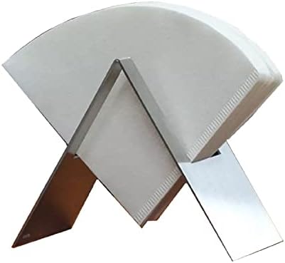  Coffee Filter Paper Holder,Stainless Steel Coffee Paper Storage Container Dispenser Rack Coffee Filter Paper Stand (Silver)