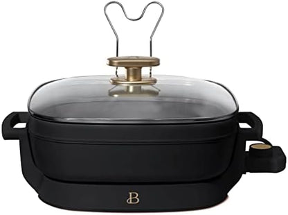  5-in-1 Electric Expandable Skillet, White Icing By Drew Barrymore, Up To 7 QT