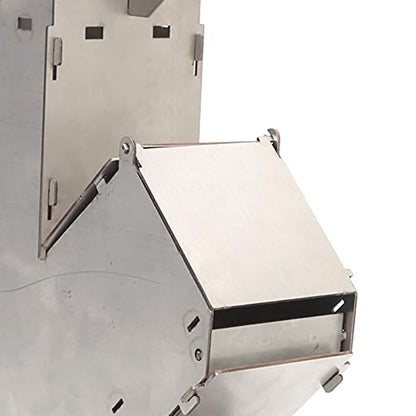  Rocket Stove, Portable Backpacking Stove Detachable Unlimited Fuel Source Stainless Steel For Outdoor Cooking