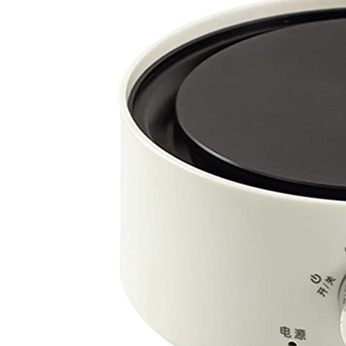  Electric Mini Stove, Safe Far Infrared Heating Electric Hot Plate Round Body PP 360 Degree Vertical Heating For Coffee (White)