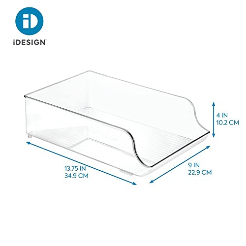  Plastic Refrigerator And Freezer Storage Organizer Bin Water Bottle And Drink Holder For Kitchen, Basement, Garage Fridge, BPA-Free, Clear