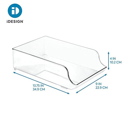  Plastic Refrigerator And Freezer Storage Organizer Bin Water Bottle And Drink Holder For Kitchen, Basement, Garage Fridge, BPA-Free, Clear
