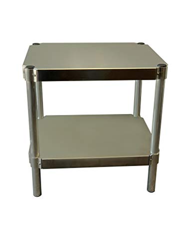  PVIFS A182424-2 Equipment Stand With 2 Adjustable Solid Shelves, 400 Lbs Shelf Capacity, 24" Length X 18" Width X 24" Height