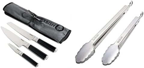  12” & 9” Locking Kitchen Tong Set, Stainless Steel