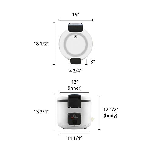  33 Cups Rice Cooker/warmer, Stainless Steel Exterior, Comes In Each