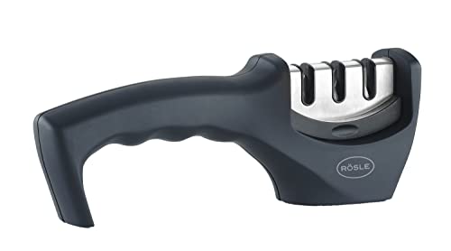 Rösle Knife Sharpener With 3 Levels And Ergonomic Slip-Resistant Grip