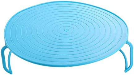  3 In 1 Microwave Plate Stacker Foldable Steaming Tray With Handle, Plastic Baking Oven Tray Kitchen Cooling Rack Cooking Equipment Accessories(Blue)