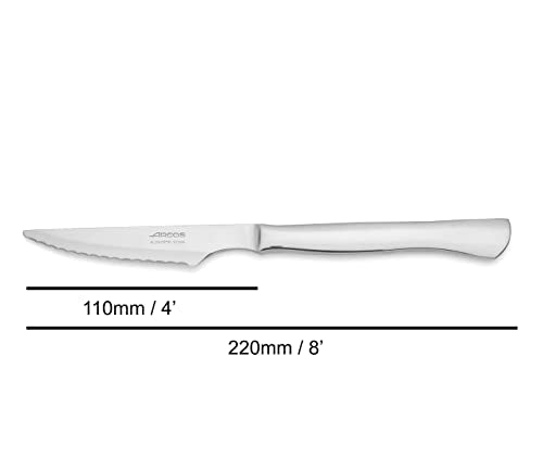  6 Piece Steak Knife Set 4 Inch. Pocket Knife Pack With Pearl Edge For Cutting And Fillet Meat. Monoblock Stainless Steel Blade And Handle. Series Mesa