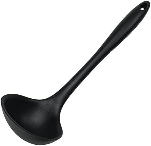  Premium Silicone Cooking Ladle, 11.25 Inch, Red