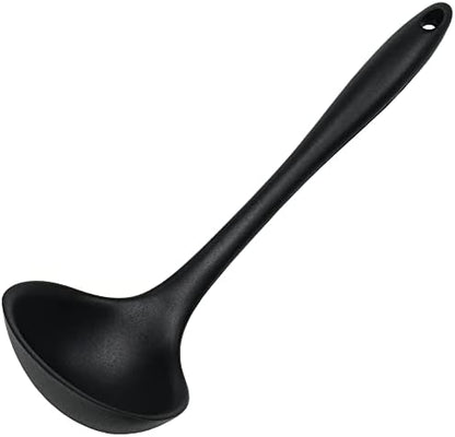  Premium Silicone Cooking Ladle, 11.25 Inch, Red