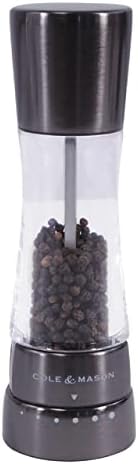 Cole & Mason OLE & MASON Derwent Salt Grinder - Stainless Steel Mill Includes Gourmet Precision Mechanism And Premium Sea Salt