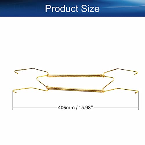  Bettomshin 1PCS Plate Hanger 15.98" W Type Stainless Steel Plate Hangers Invisible Wall Hooks For Walls Compatible Decorative Plates Hooks Dish Diaplay Holder Golden