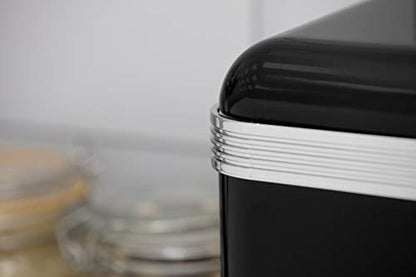 Swan Bread Bin, Black (Retro)