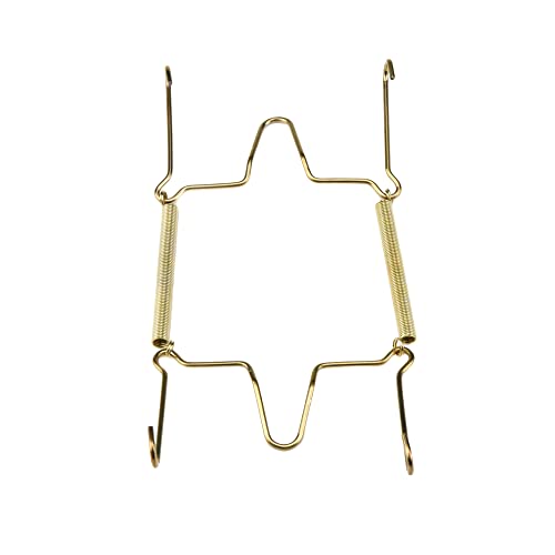  Faotup 6PCS Gold Metal Spring Plate Wall Hangers,Plate Hangers For The Wall 5 Inch,Dish Display Holder Wall,Dish Wall Hanger,Dish Hangers For Display,Suitable For 15-16 CM,5.39×8.87×0.51inches