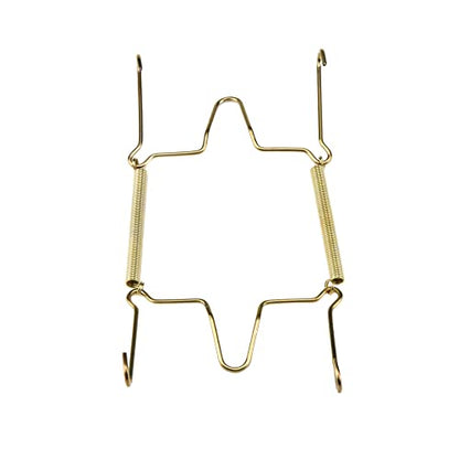  Faotup 6PCS Gold Metal Spring Plate Wall Hangers,Plate Hangers For The Wall 5 Inch,Dish Display Holder Wall,Dish Wall Hanger,Dish Hangers For Display,Suitable For 15-16 CM,5.39×8.87×0.51inches