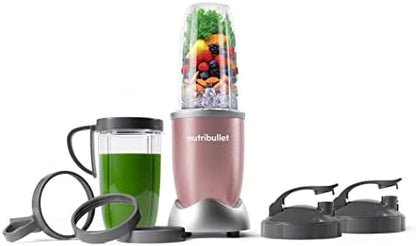 NutriBullet Pro - 13-Piece High-Speed Blender/Mixer System With Hardcover Recipe Book Included (900 Watts) Champagne, Standard