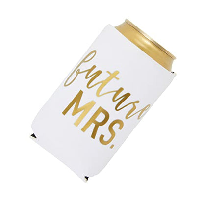  12 Oz Insulated Beer Can Cooler Sleeves For Bachelorette Party Favors, Cheers Bitches, Future Mrs (12 Pack)