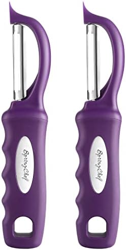  Spring Chef Premium Swivel Vegetable Peeler, Black