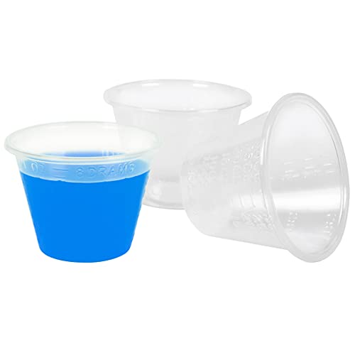  Posable, Graduated, Plastic Medicine Cups - Bulk Set (1000) , 1 Ounce Cups With Volume, Dosage Measure-for Mixed Pills, Liquid Medication Measuring, DIY Arts & Crafts/Mixes, Mouthwash