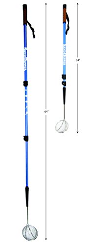  Sand Dipper Full Size Beach Scoop Shovel & Sifter Tool For Beachcombing – Adjustable Sea Glass, Shell, Shark Tooth Sifter For The Beach – Can Be Used As A Walking Or Hiking Stick Too – Blue, 4” Basket