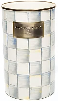  AcKenzie-Childs Parchment Check Enamel Utensil Holder, Cute Holder For Utensils