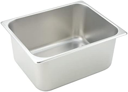  Winco 2 1/2-Inch Anti-Jamming Steam Pan, Half, 24-Gauge