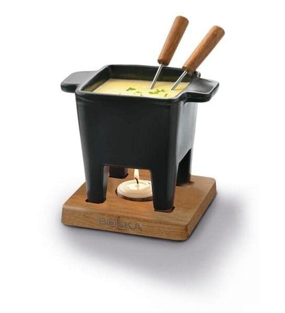  Boska Tealight Tapas Fondue Set - Best For Cheese Or Chocolate - Microwave Safe Ceramic Hot Pot Chocolate Fountain Snack - Wedding Registry Items Small Kitchen Appliances - 200 ML Pro Collection