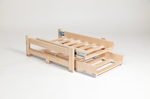  Logic In-Cabinet Sliding Tray Wine Rack, 30-Bottle, Solid Maple Wood, Unstained With Clear Satin Lacquer Finish