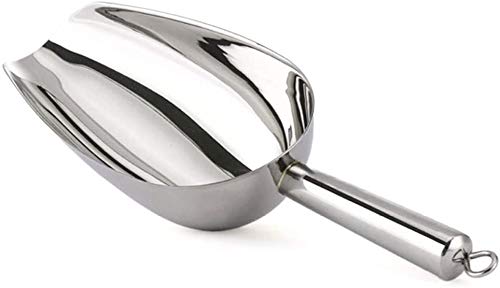  Stainless Steel Ice Scoop 12oz, 11 Inch Medium Metal Food Scoops For Kitchen Party Bar Wedding, Durable & Heavy Duty, Dishwasher Safe.