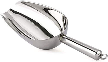  Stainless Steel Ice Scoop 12oz, 11 Inch Medium Metal Food Scoops For Kitchen Party Bar Wedding, Durable & Heavy Duty, Dishwasher Safe.