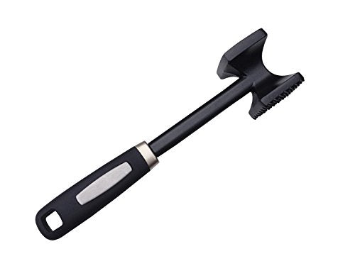  ﻿﻿Checkered Chef Meat Tenderizer Hammer - Dishwasher Safe Metal Kitchen Mallet For Tenderizing Chicken, Beef, Pork & Nuts With Non-Slip Grip
