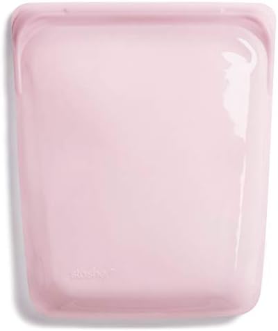  Silicone Reusable Storage Bag, Snack (Agave) | Food Meal Prep Storage Container | Lunch, Travel, Makeup, Gym Bag | Freezer, Oven, Microwave, Dishwasher Safe, Leakproof