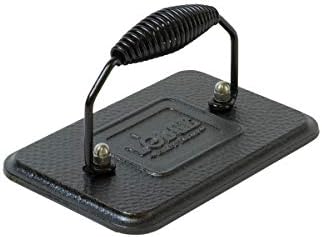 Lodge LPP3 Cast Iron Square Ribbed Panini Press, 8.25-inch