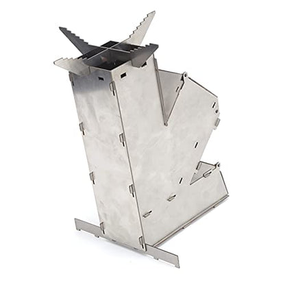  Rocket Stove - Portable, Durable, Convenient Stainless Steel Detachable Backpacking Stove