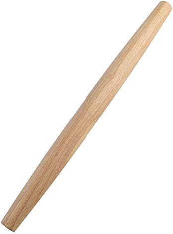  French Rolling Pin (18 Inches) –WoodenRoll Pin For Fondant, Pie Crust, Cookie, Pastry, Dough –Tapered Design & Smooth Construction - Essential Kitchen Utensil