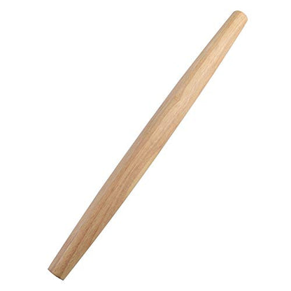  French Rolling Pin (18 Inches) –WoodenRoll Pin For Fondant, Pie Crust, Cookie, Pastry, Dough –Tapered Design & Smooth Construction - Essential Kitchen Utensil