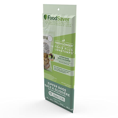 FoodSaver OodSaver 1-Gallon Vacuum Zipper Bags, 12 Count, Multi