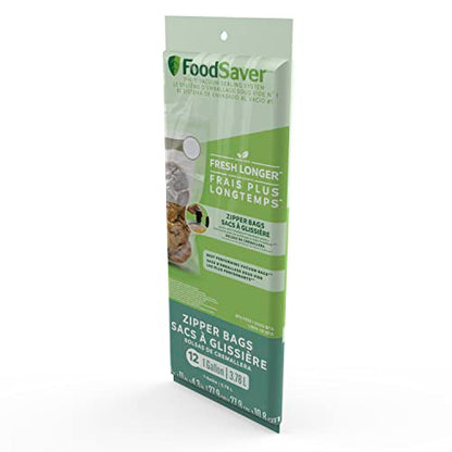 FoodSaver OodSaver 1-Gallon Vacuum Zipper Bags, 12 Count, Multi