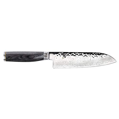 Cutlery Premier Grey Santoku Knife 7", Asian-Inspired Knife For All-Purpose Food Prep, Chef Knife Alternative, Handcrafted Japanese Knife