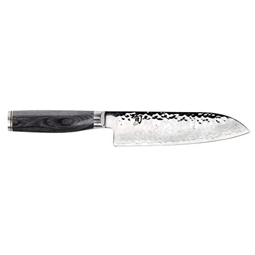  Cutlery Premier Grey Santoku Knife 7", Asian-Inspired Knife For All-Purpose Food Prep, Chef Knife Alternative, Handcrafted Japanese Knife