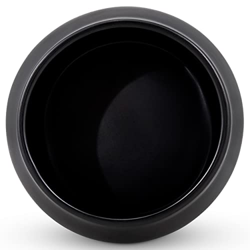 Cole & Mason H822140 Linton Black/Grey Utensil Pot Holder | Kitchen Organisation, Utensils Storage Jar | Ceramic | (H) 160 Mm X (D) 120 Mm | 2 Year Guarantee
