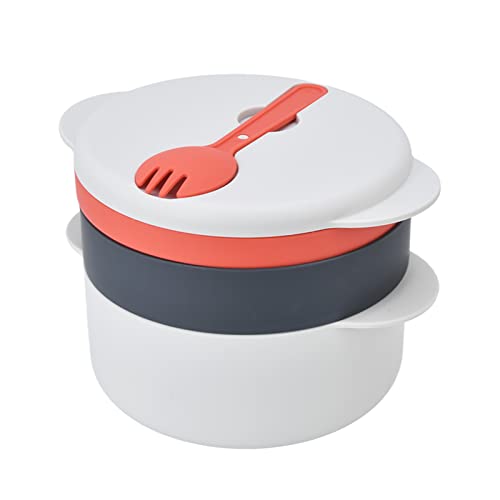  Steaming Container, Microwave Rice Cooker Multi Layer Stackable Double Ear Handle 2L For Home