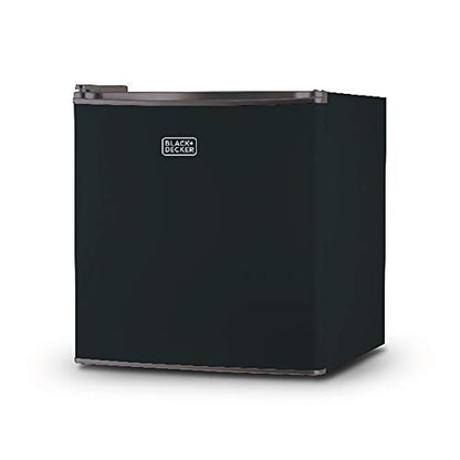  Commercial Chef CHM770B Countertop Microwave, 0.7 Cubic Feet, Black & BLACK+DECKER BCRK17B Compact Refrigerator Energy Star Single Door Mini Fridge With Freezer, 1.7 Cubic Feet, Black