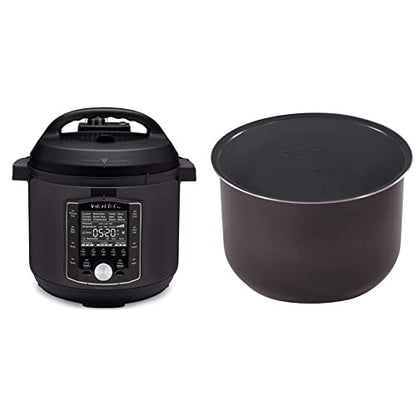  Ro 10-in-1 Pressure Cooker, Slow Cooker, Rice/Grain Cooker, 8 Quart & Ceramic Non Stick Interior Coated Inner Cooking Pot 8 Quart