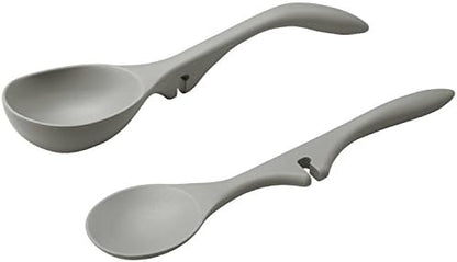  Kitchen Tools And Gadgets Nonstick Utensils/Lazy Spoon And Ladle, 2 Piece, Marine Blue