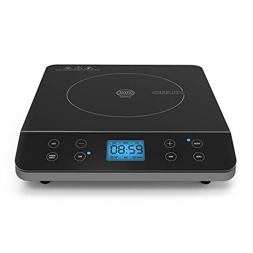  Countertop Induction Burner, Portable Electric Hot Plate, Smart Touch LCD Display, Hassle-Free Temperature Control And Adjustable Timer With Auto Shut Off, Black, One Size