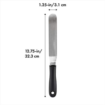 OXO Good Grips Bent Icing Spatula, Black/Silver