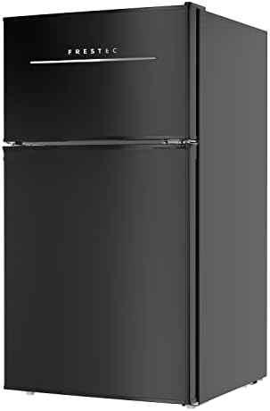  3.2 Cu.Ft Mini Fridge For Bedroom, Mini Refrigerator With Freezer, Dorm Fridge With Freezer, 2 Doors Perfect For Room And Office, Adjustable Temperature(Black)