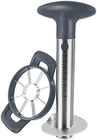  Pineapple Corer And Slicer Tool, Durable Pineapple Core Remover With Upgraded Cutter & Reinforced Thicker Blade, Stainless Steel Kitchen Fruit Gadget For Diced Pineapple Rings, Black Handle