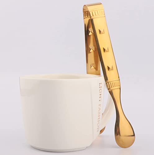  6-Pieces 6 Inch Gold Tongs Mini Tongs For Appetizers, Gold Serving Utensils Small Tongs For Serving Appetizers Ice Tongs Sugar Tongs